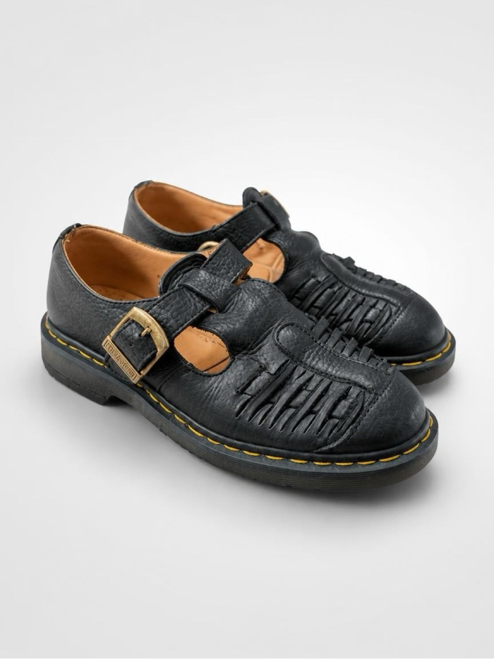 Vintage Doc Marten Leather Fisherman Buckle Shoes